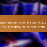 Tulipán ‘Bicolor’: optimální podmínky pro růst, pravidelný řez, sluneční světlo