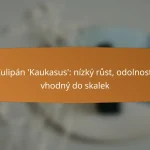 Tulipán ‘Kaukasus’: nízký růst, odolnost, vhodný do skalek